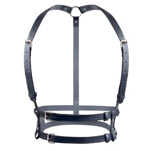 Black Faux Leather Harness